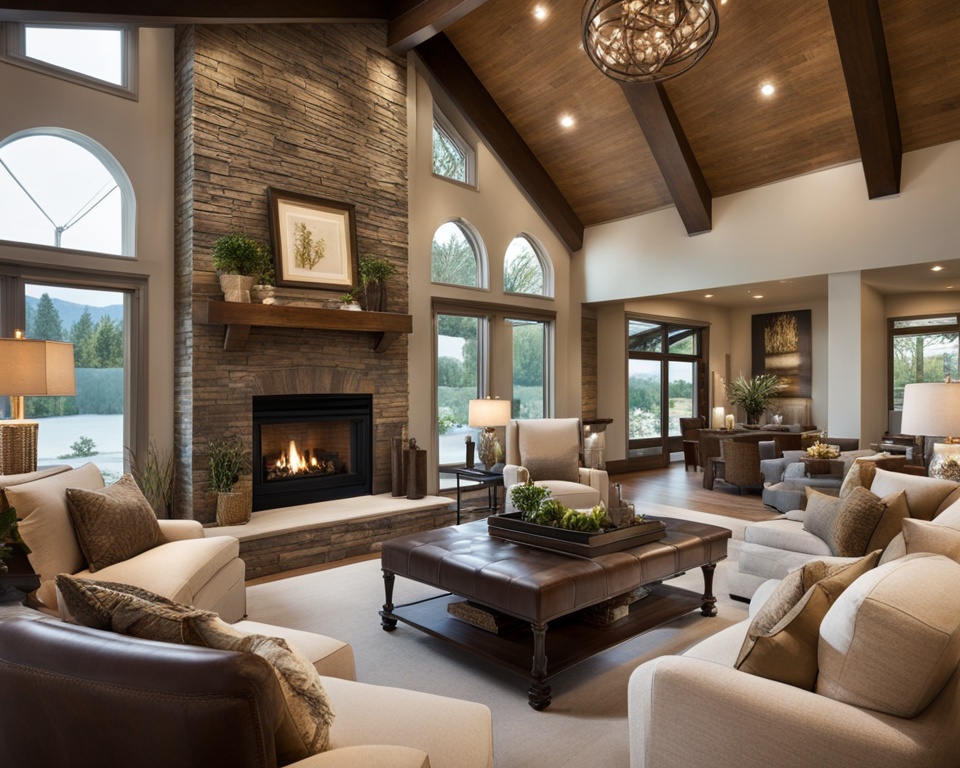 Vaulted Ceiling Living Room decor ideas