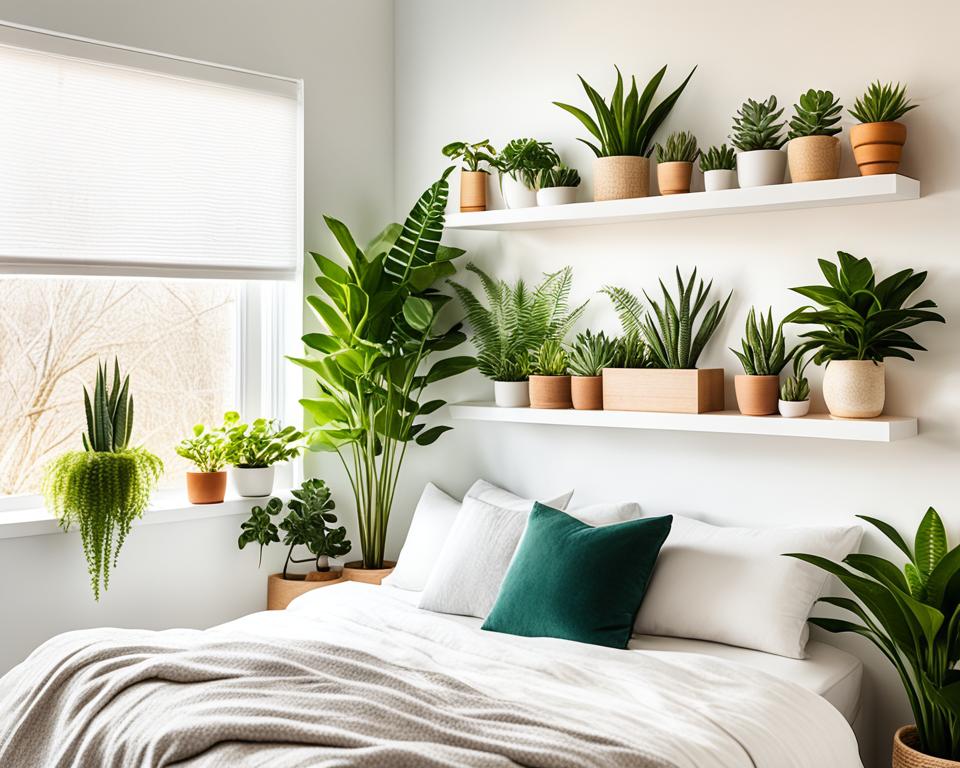 bedroom plant displays