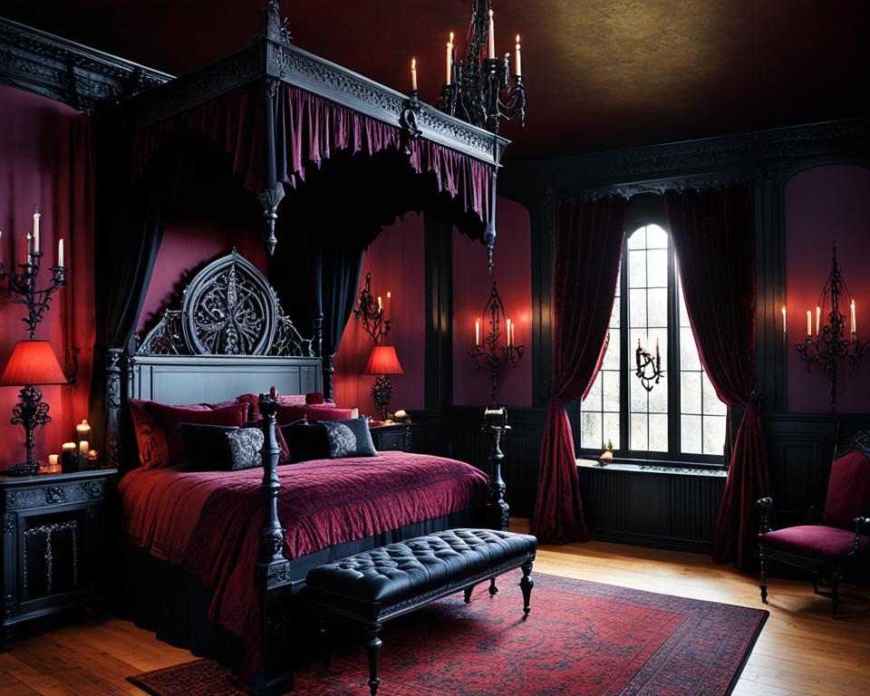 gothic bedroom themes