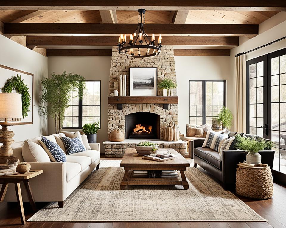 mixed textures in living room