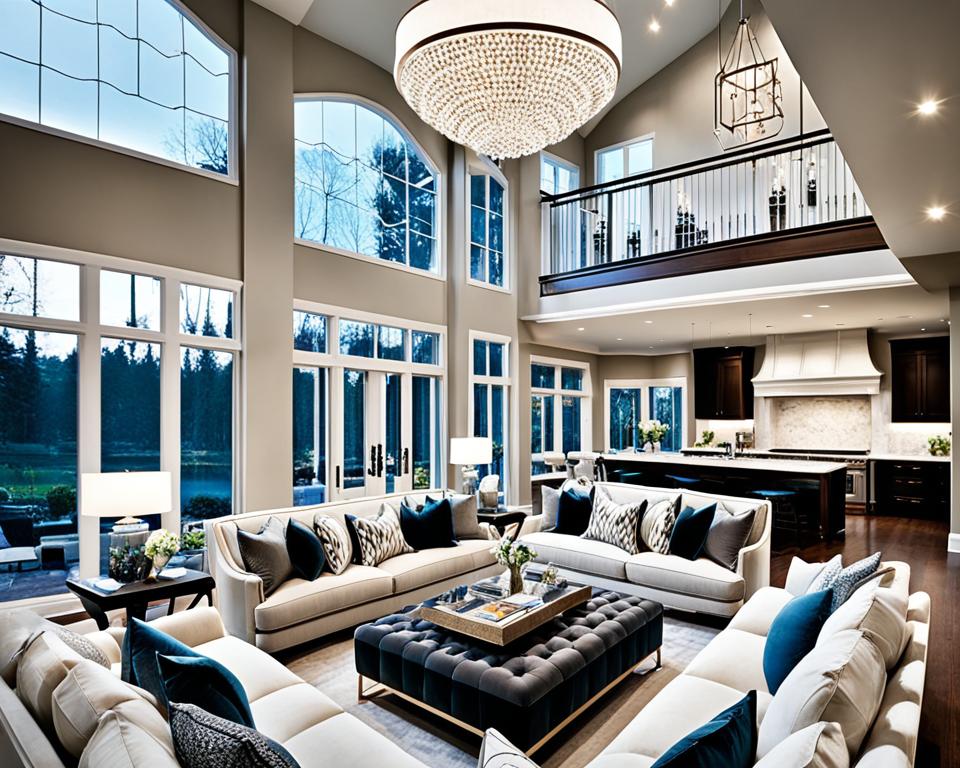 two-story living room decor ideas