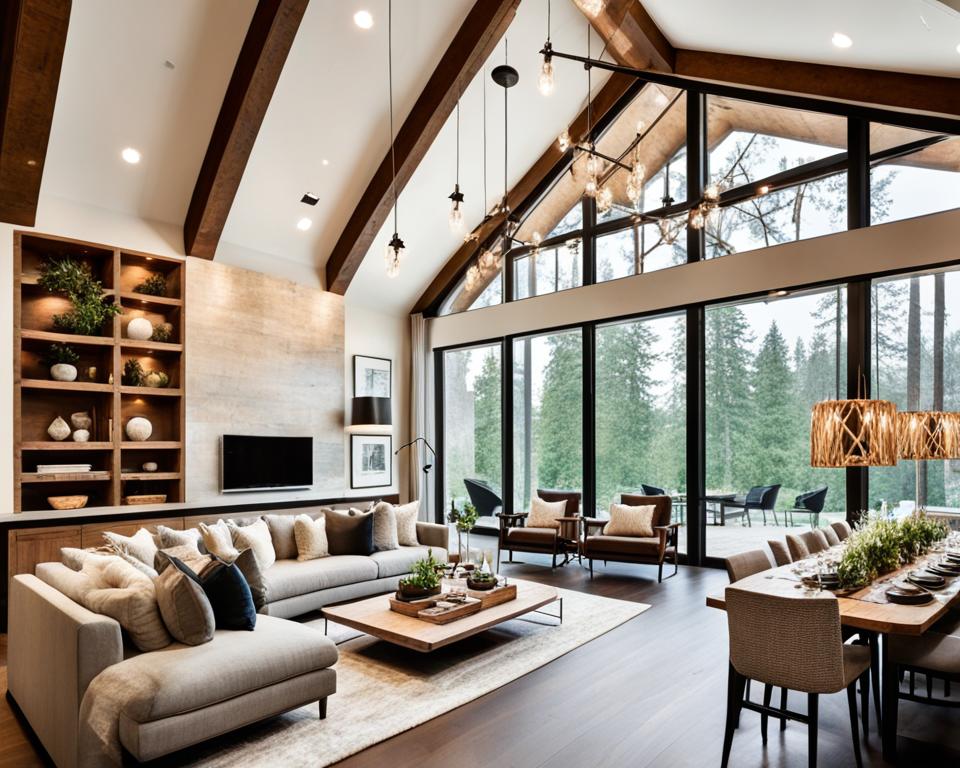 vaulted ceiling decor