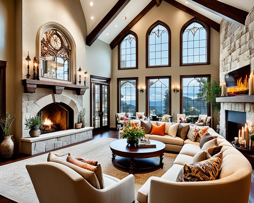 vaulted ceiling living room decor ideas