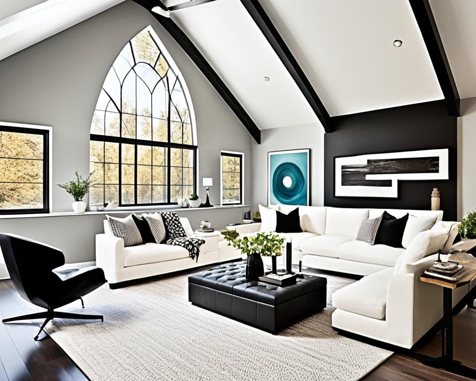 vaulted ceiling living room decor ideas