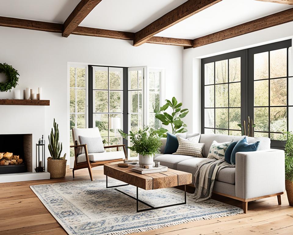 Exposed Beam Living Room Decor Ideas: Rustic Charm