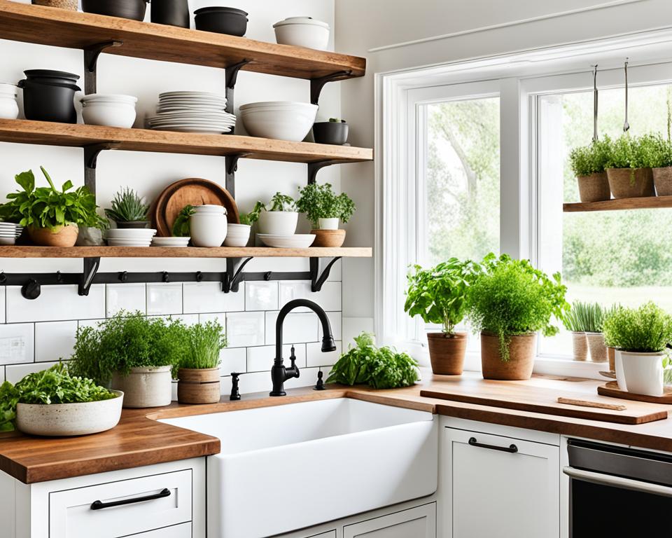 natural elements farmhouse kitchen